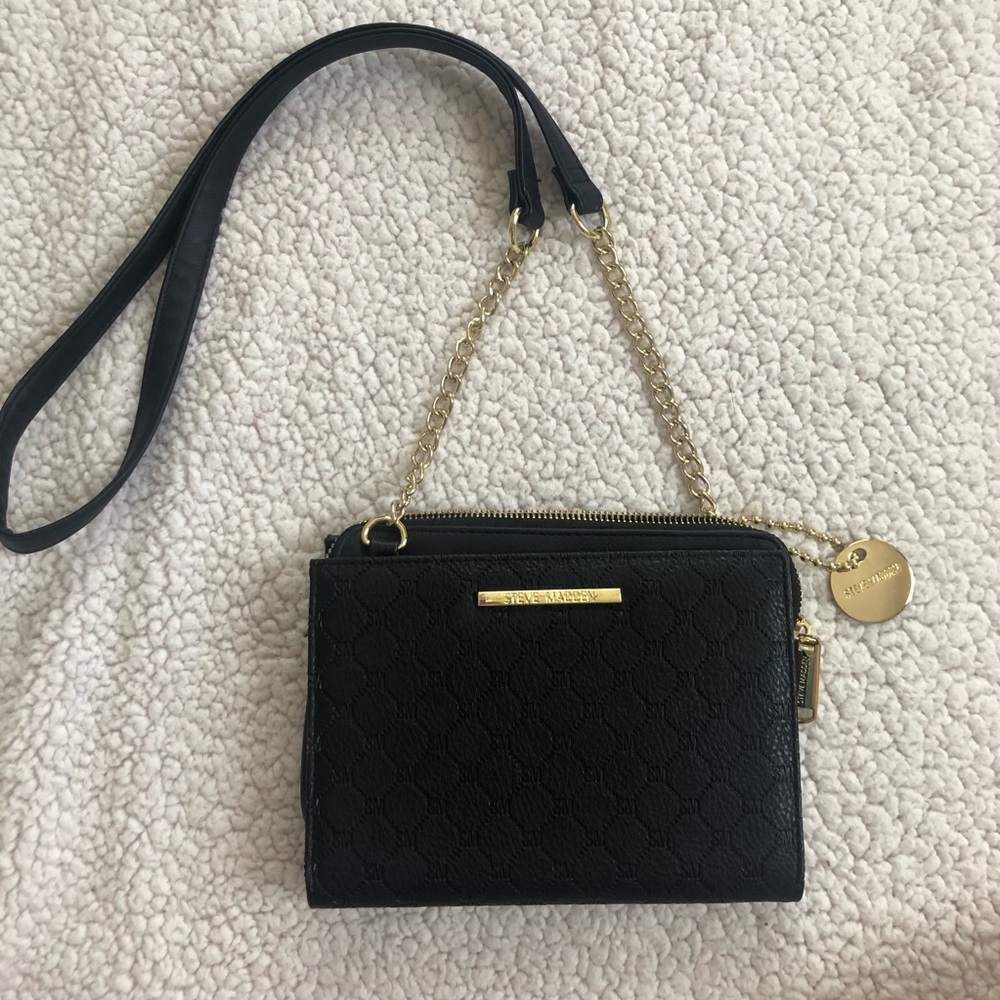 Steve Madden Black and Gold Crossbody